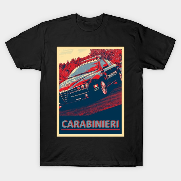 Carabinieri, police car T-Shirt by hottehue